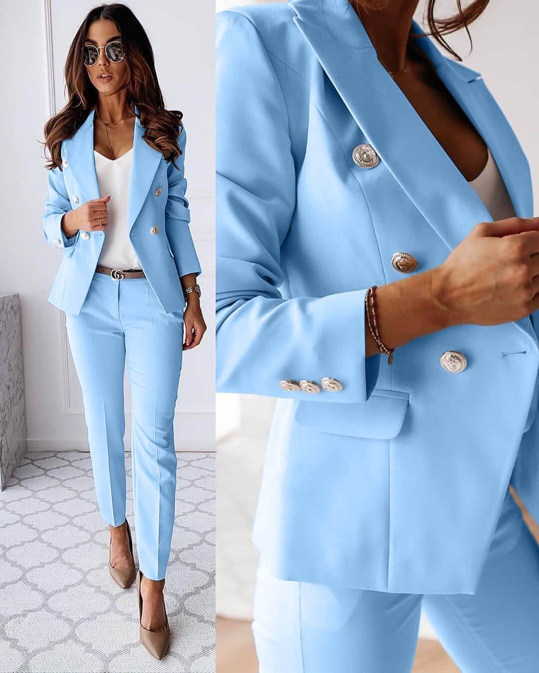 Elegant tailored pantsuit set - Alessia