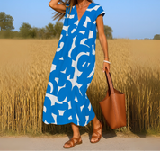 Abstract Print Maxi Dress - Isla