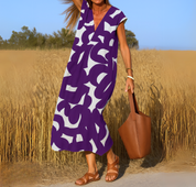Abstract Print Maxi Dress - Isla