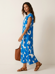 Abstract Print Maxi Dress - Isla