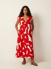 Abstract Print Maxi Dress - Isla