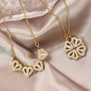 Adjustable Clover Heart Necklace - Celeste