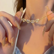 Adjustable Clover Heart Necklace - Celeste