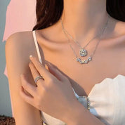 Adjustable Clover Heart Necklace - Celeste