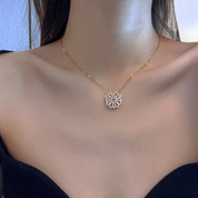 Adjustable Clover Heart Necklace - Celeste