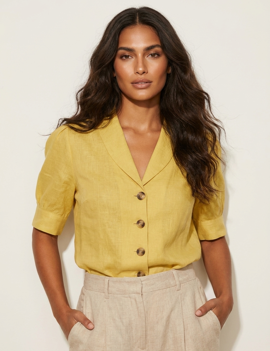 Airy Blouse with Vintage Charm - Stephanie