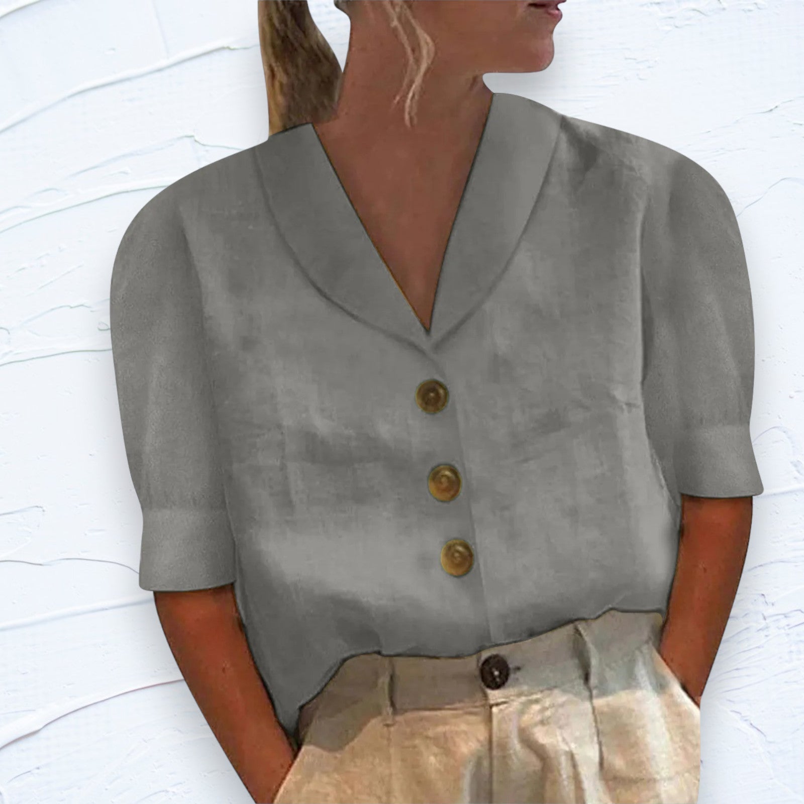 Airy Blouse with Vintage Charm - Stephanie