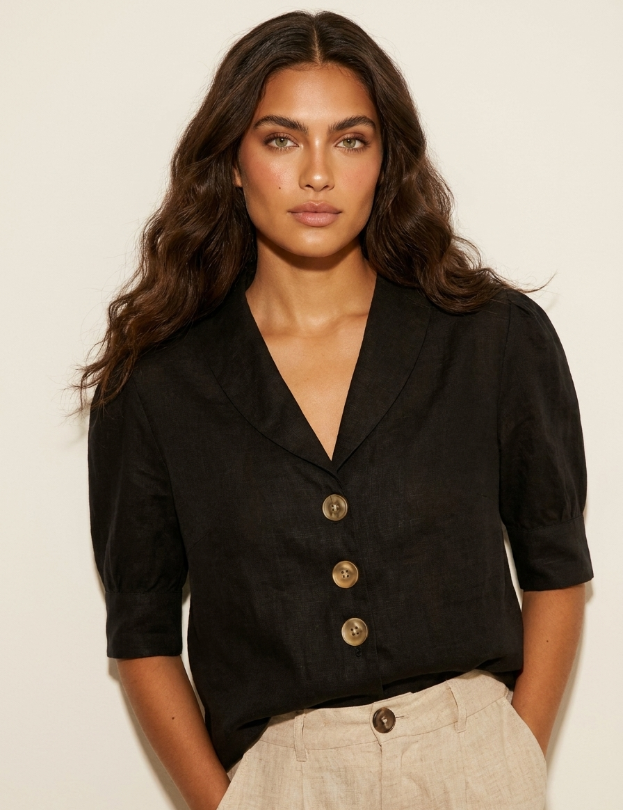 Airy Blouse with Vintage Charm - Stephanie