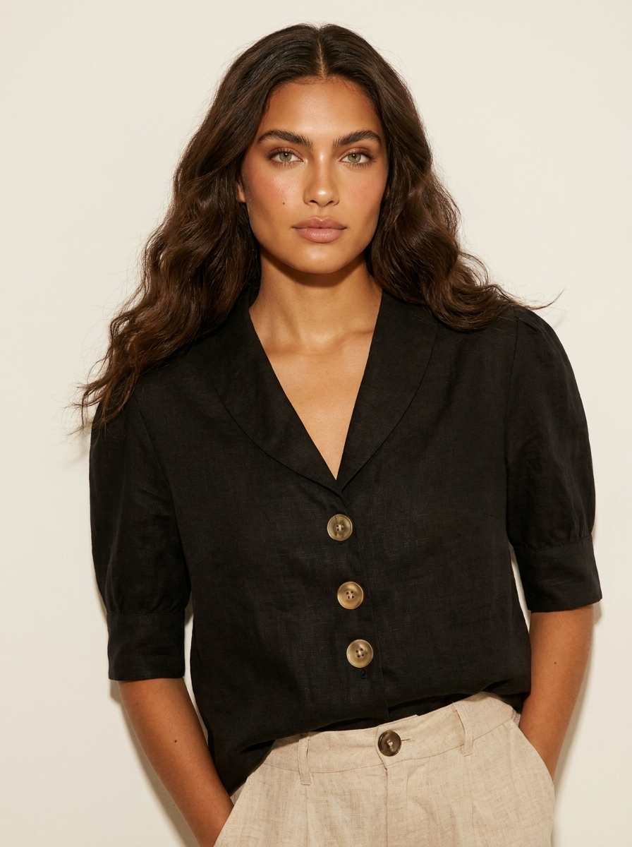 Airy Blouse with Vintage Charm - Stephanie