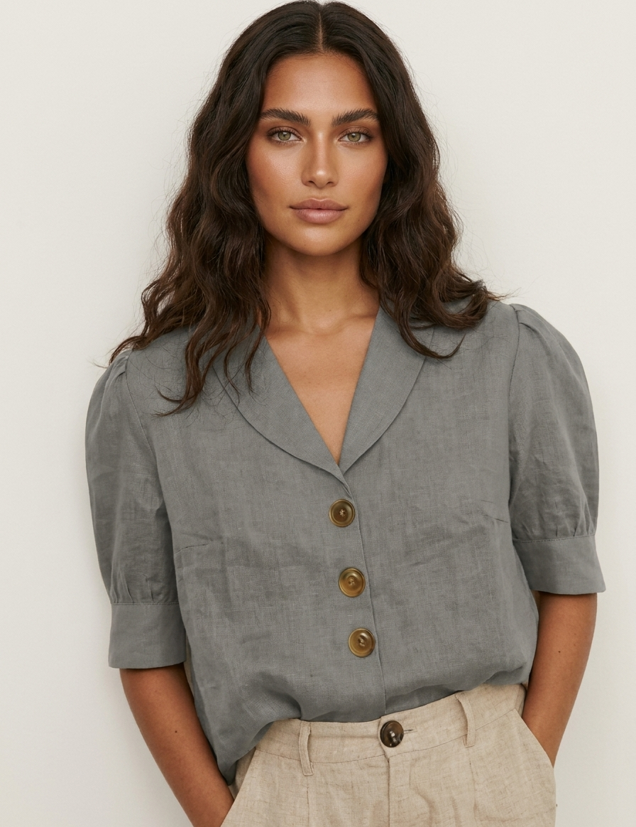 Airy Blouse with Vintage Charm - Stephanie