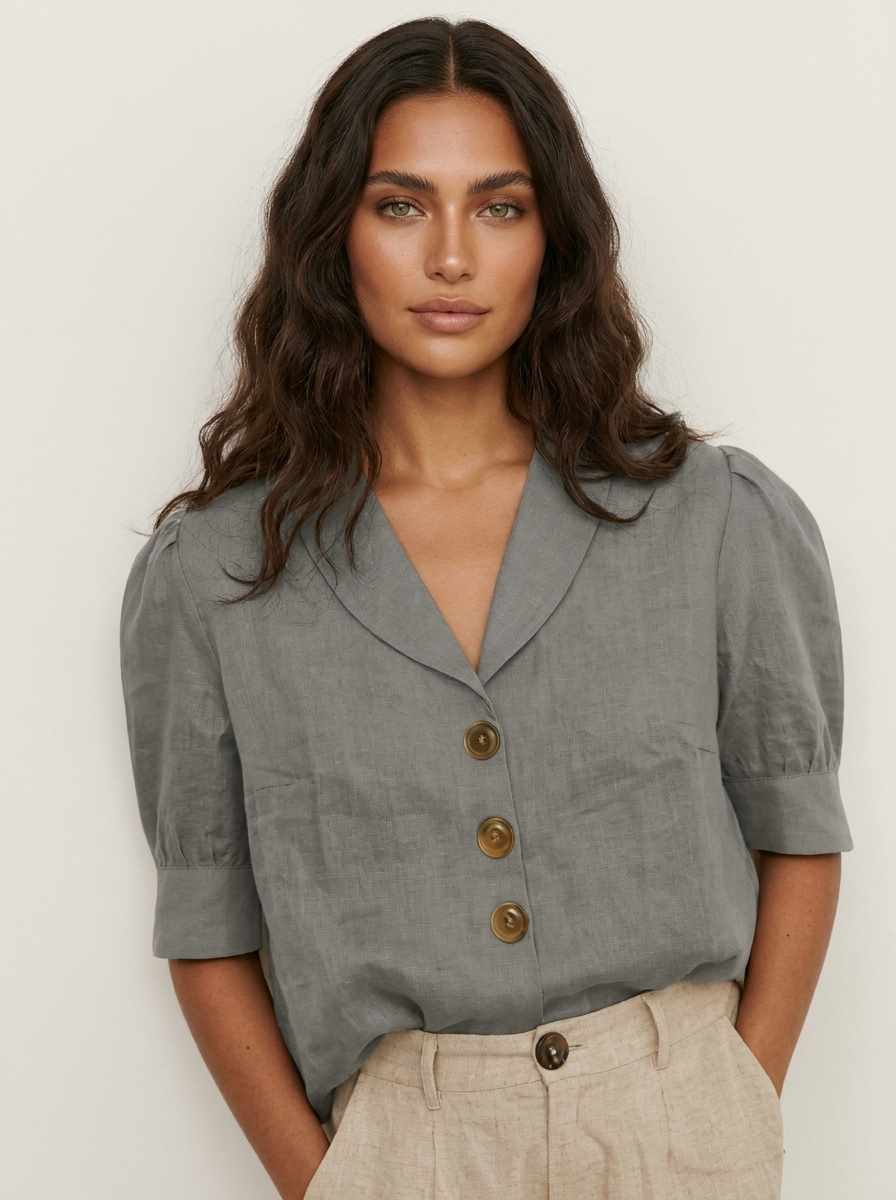 Airy Blouse with Vintage Charm - Stephanie