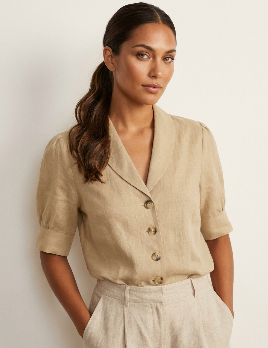 Airy Blouse with Vintage Charm - Stephanie