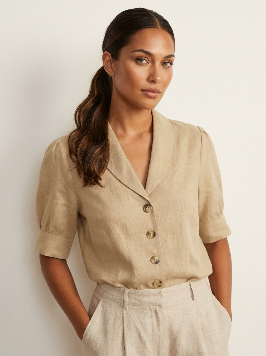 Airy Blouse with Vintage Charm - Stephanie