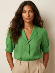 Airy Blouse with Vintage Charm - Stephanie