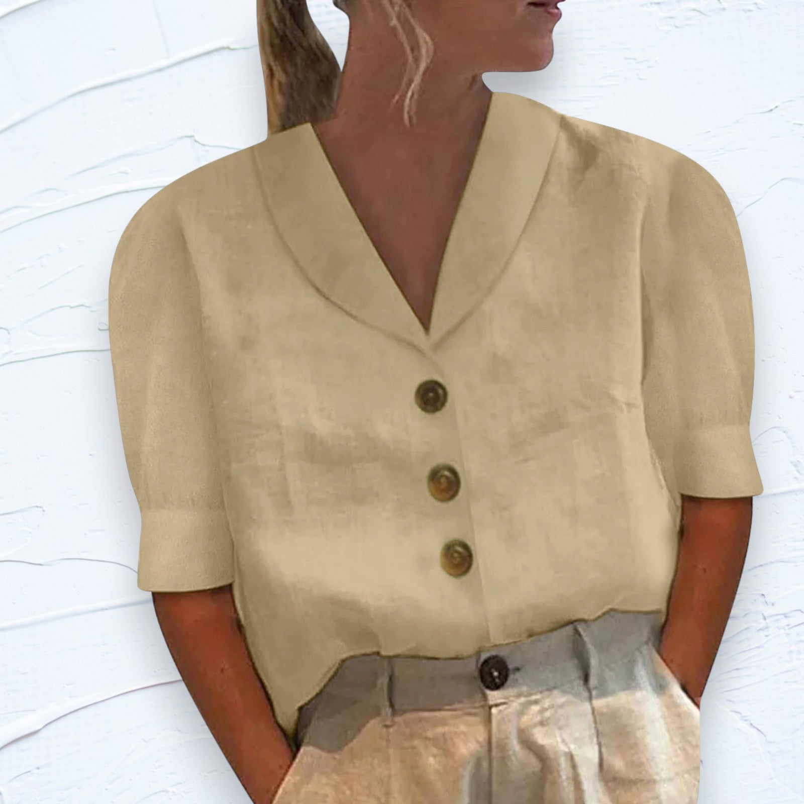Airy Blouse with Vintage Charm - Stephanie