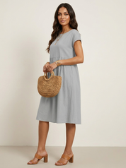 Airy Midi Dress with Pockets - Luna