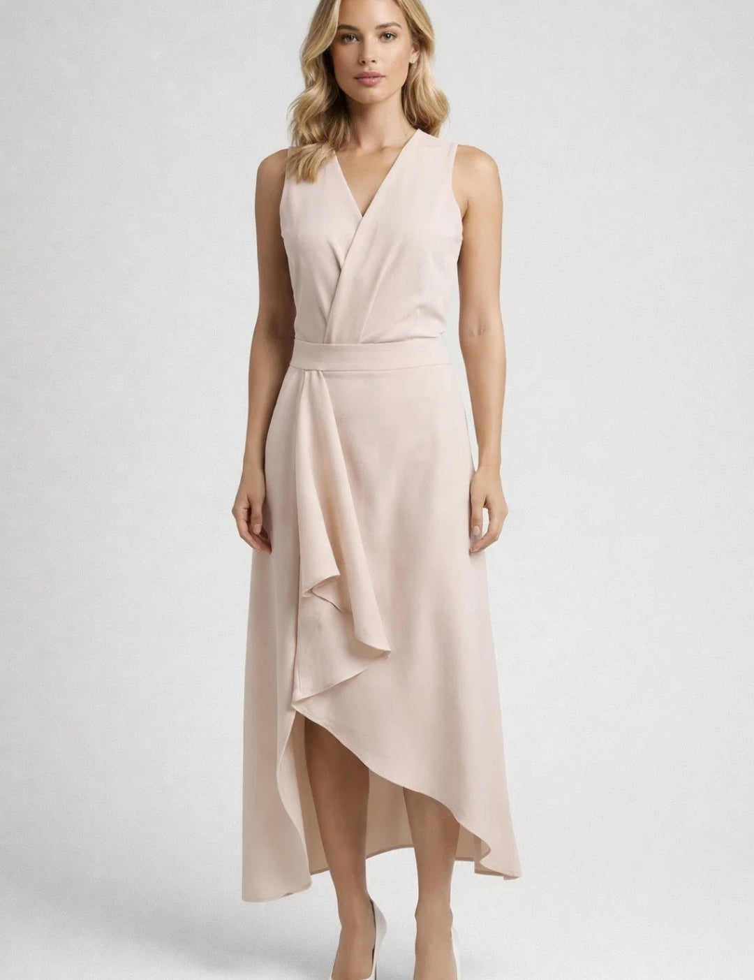 Asymmetric Wrap Midi Dress - Amélie