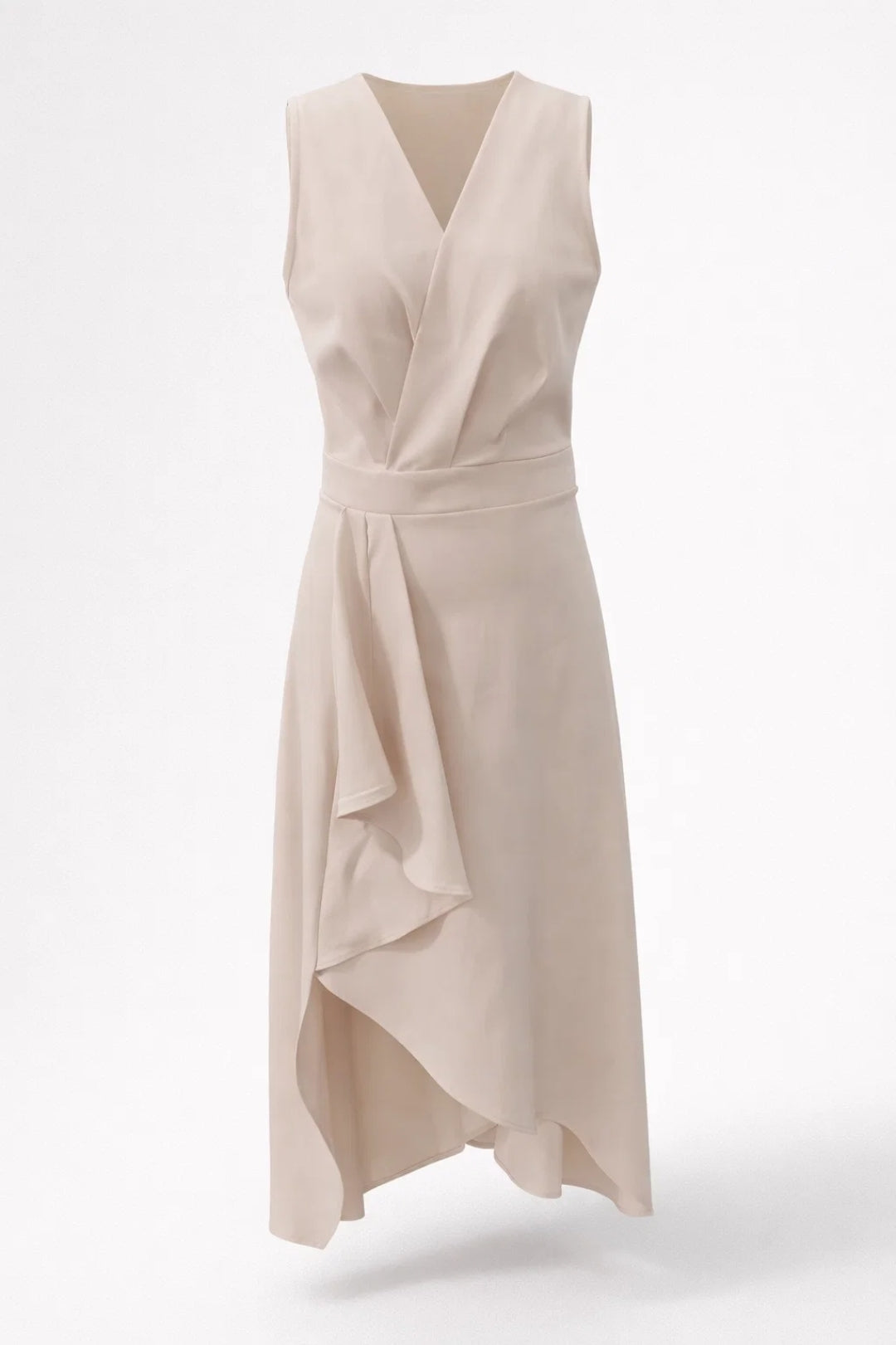Asymmetric Wrap Midi Dress - Amélie