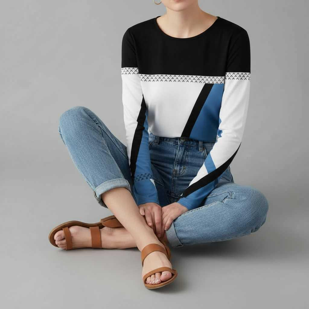 Avril Graphic Sweater | Stylish Sweaters for Women