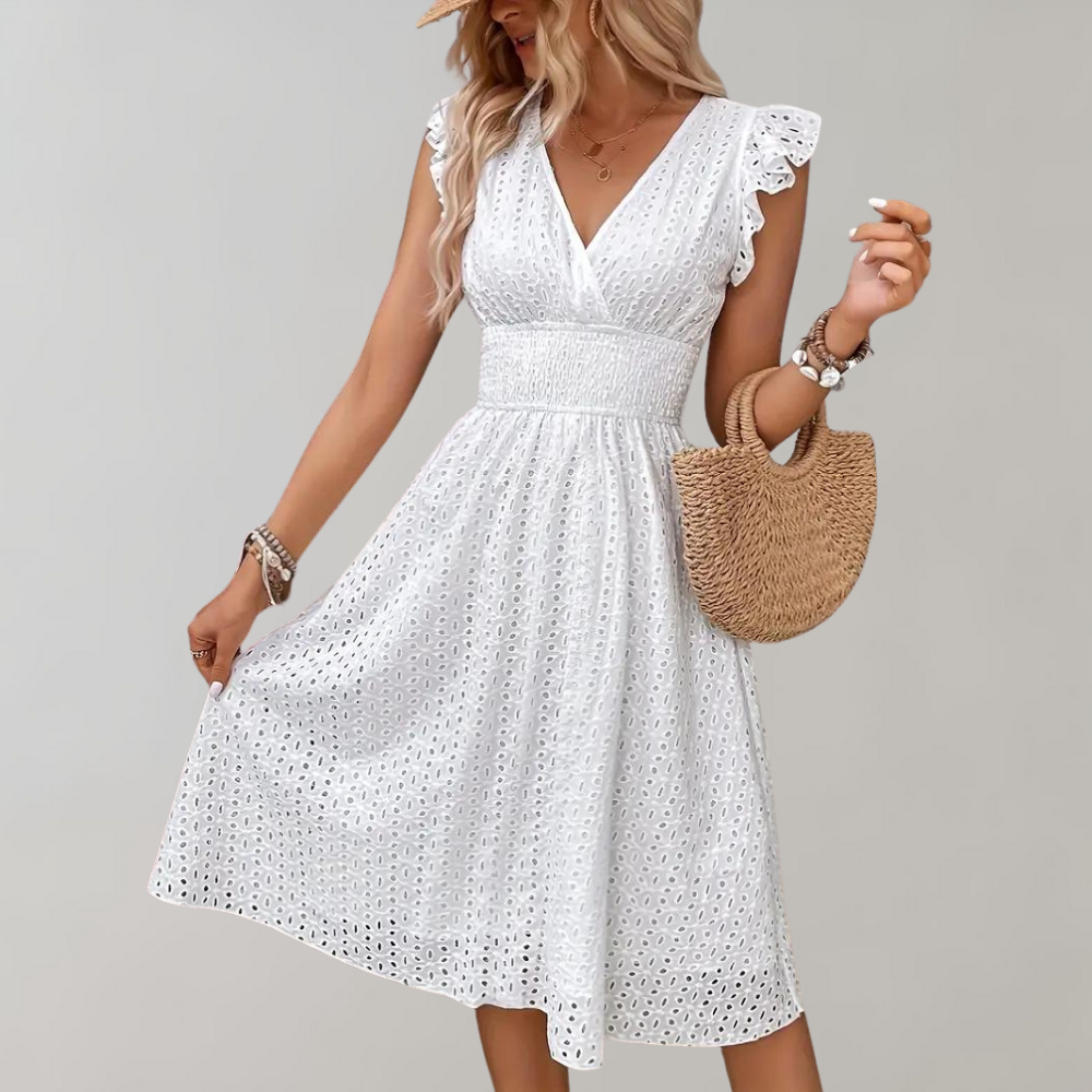 Azure Grace Halter Maxi Dress - Alyssa