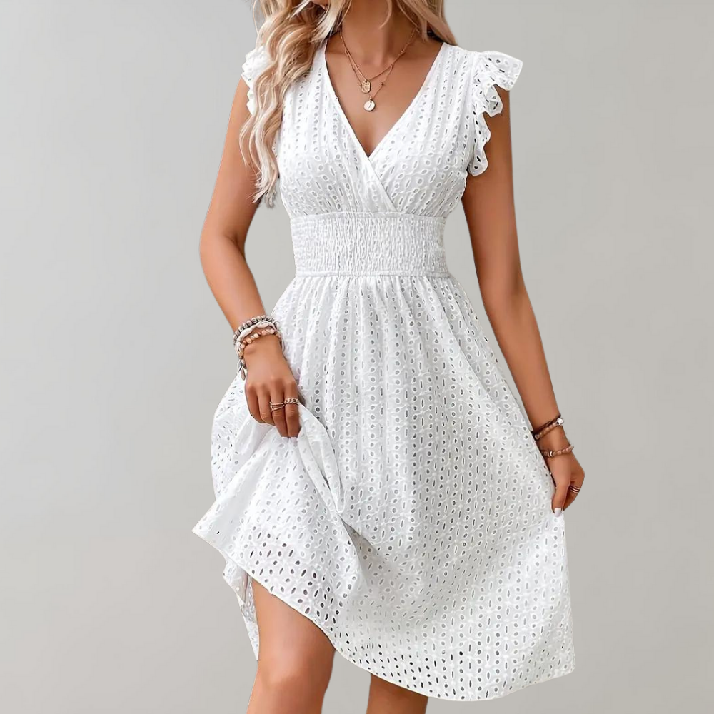 Azure Grace Halter Maxi Dress - Alyssa
