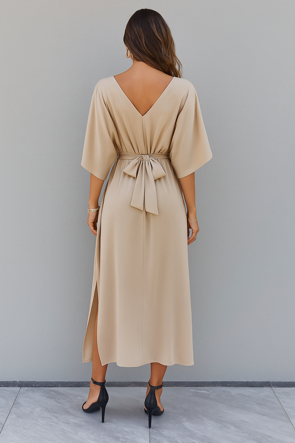 Batwing Sleeve Maxi Dress - Seraphina