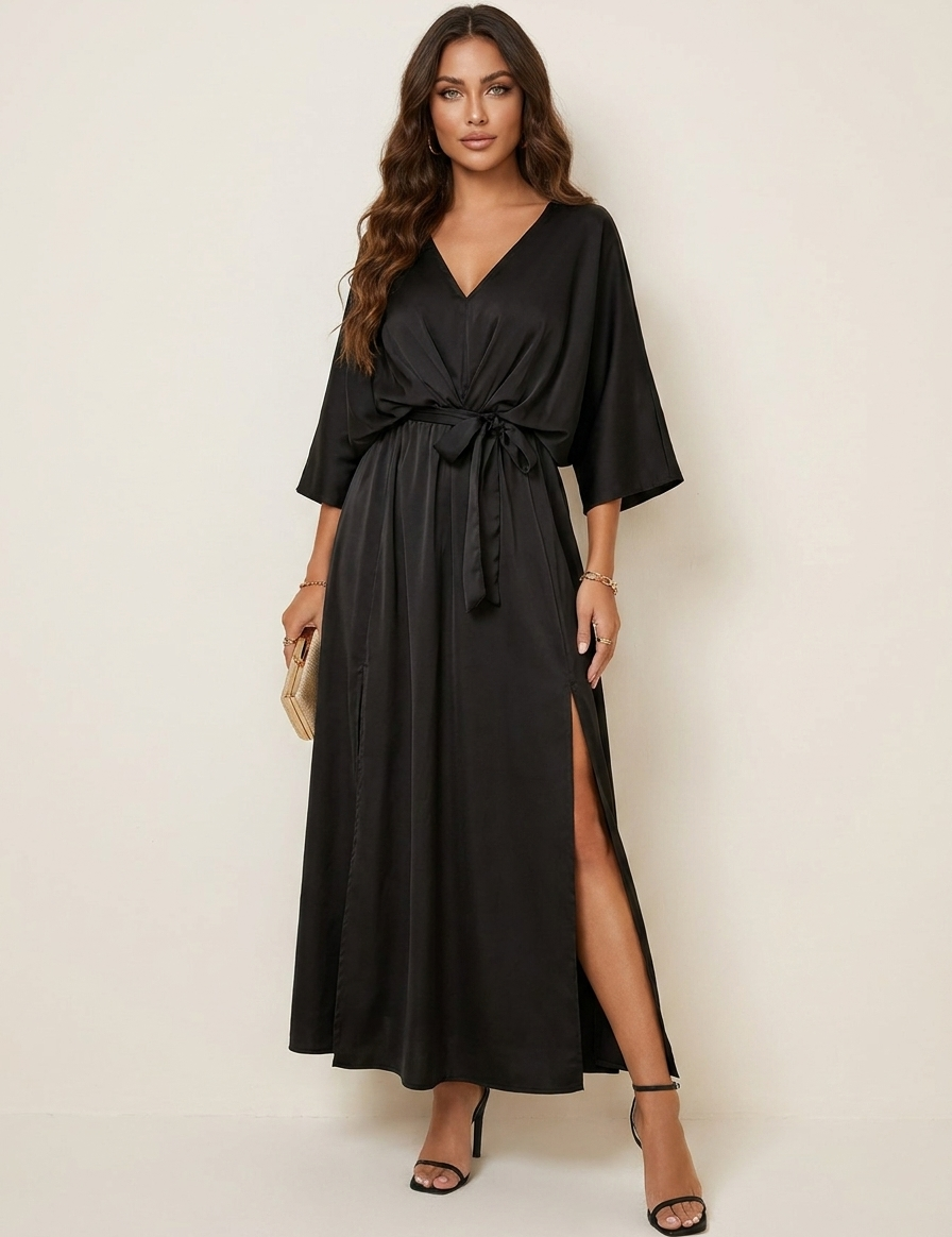 Batwing Sleeve Maxi Dress - Seraphina