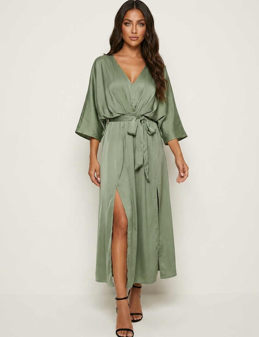 Batwing Sleeve Maxi Dress - Seraphina