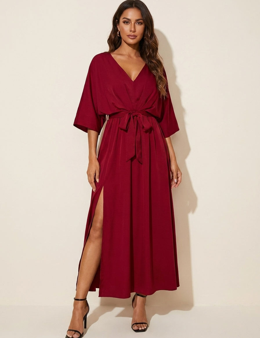 Batwing Sleeve Maxi Dress - Seraphina