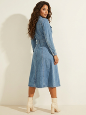 Belted Denim Shirt Dress - Charlotte