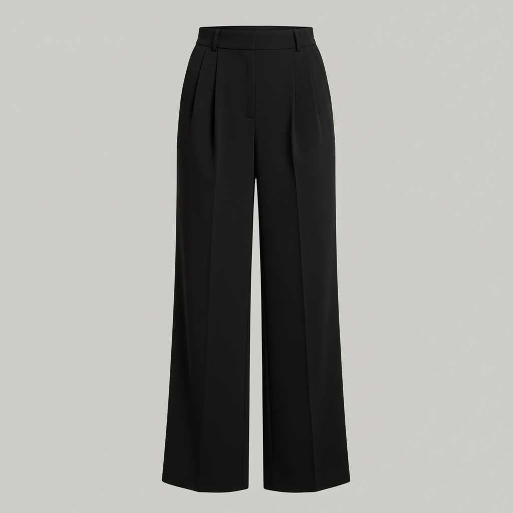 Black Wide Leg Trousers | Women's Fashion Pants