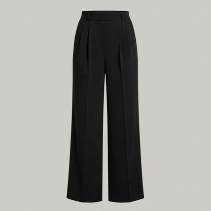 Black Wide Leg Trousers | Women's Fashion Pants