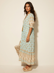 Bohemian Tassel Maxi Dress - Serena