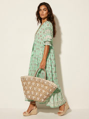 Bohemian maxi dress with tassel detail - Luna
