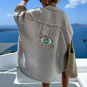 Boho Blouse with Sequin Eye Detail - Sara