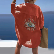 Boho Blouse with Sequin Eye Detail - Sara