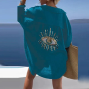 Boho Blouse with Sequin Eye Detail - Sara