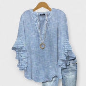 Boho Floral Ruffle Blouse - Lily