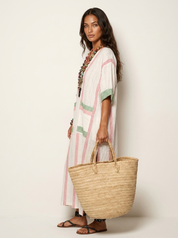 Boho Striped Maxi Dress - Elara