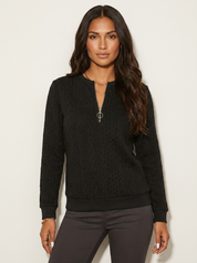 Cable Knit Zip Jumper - Emilia