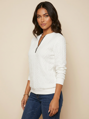 Cable Knit Zip Jumper - Emilia