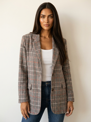 Checkered Blazer for Women - Charlotte