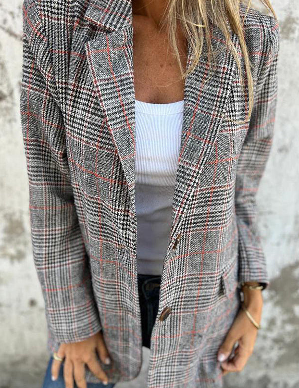 Checkered Blazer for Women - Charlotte