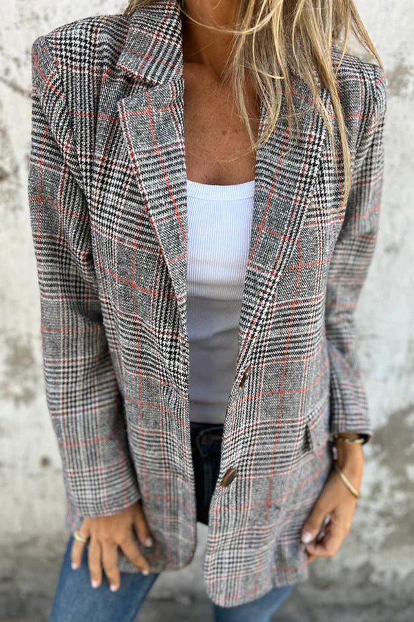 Checkered Blazer for Women - Charlotte
