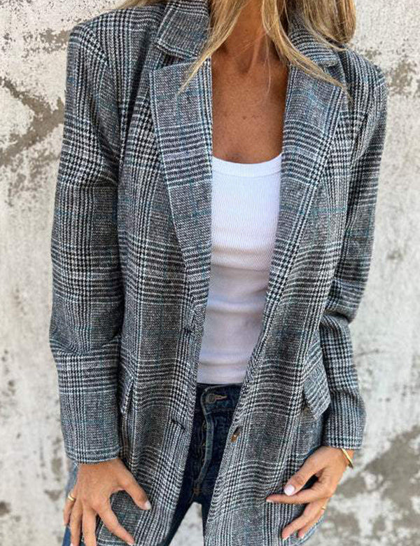 Checkered Blazer for Women - Charlotte