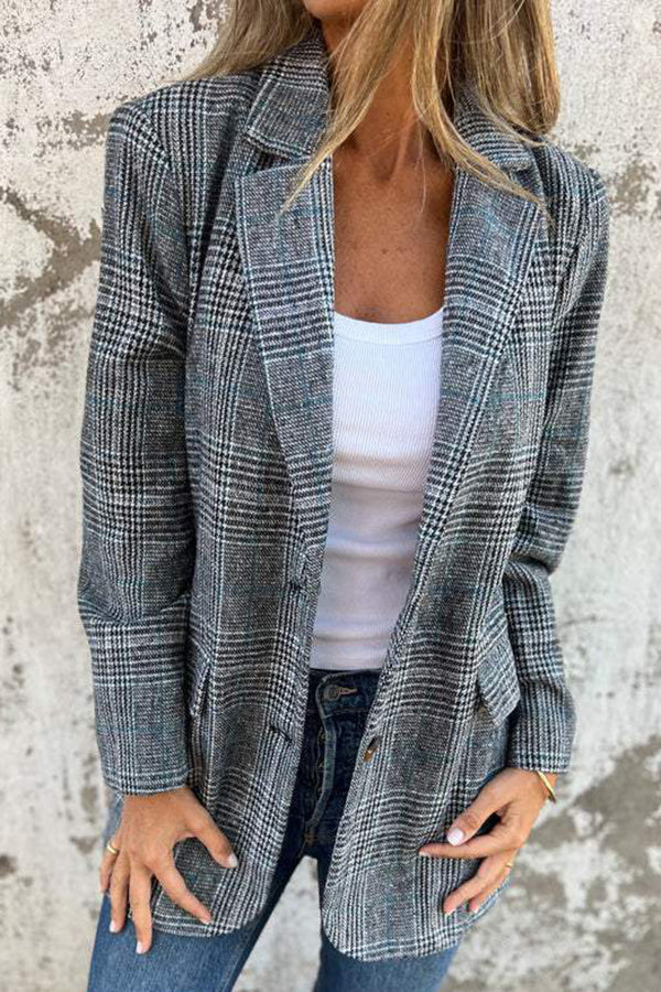 Checkered Blazer for Women - Charlotte