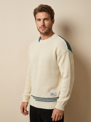 Chunky Knit Crew Neck Sweater - Nico