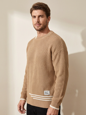 Chunky Knit Crew Neck Sweater - Nico