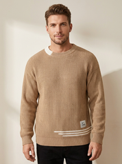 Chunky Knit Crew Neck Sweater - Nico