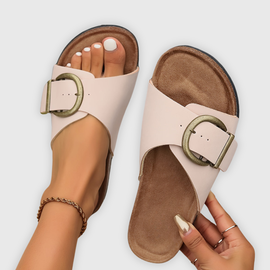 Comfort Footbed Buckle Slides - Mila